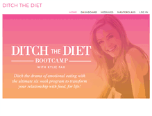 Tablet Screenshot of ditchthedietbootcamp.com